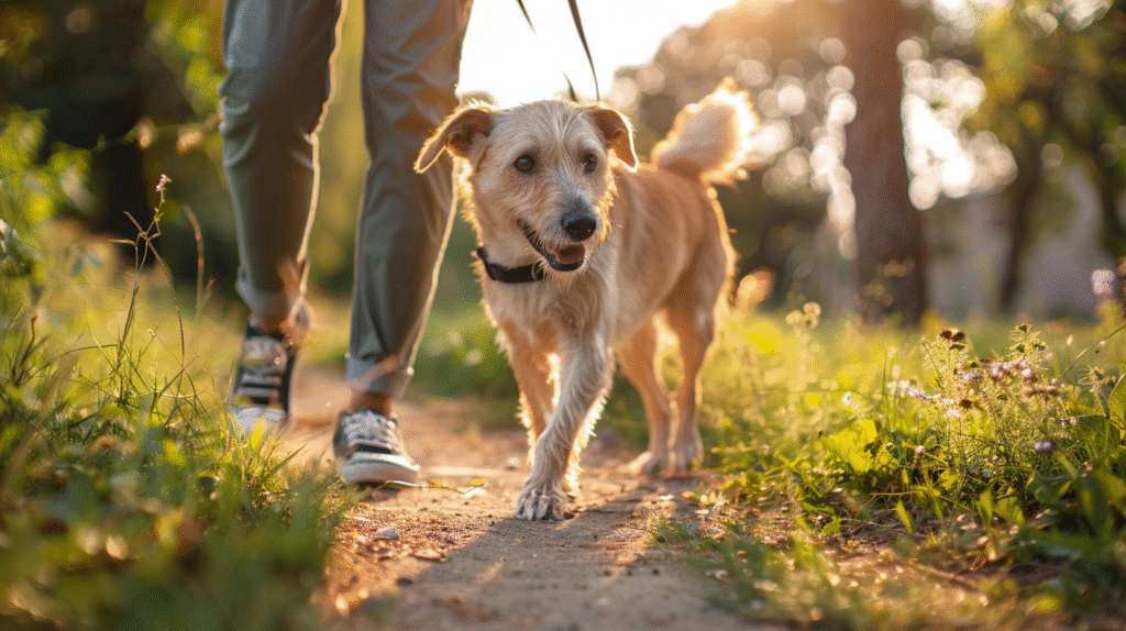 u3699335285 a realistic photo of a dog walking calmly on a le f555235e f3bb 49bc 85ef f17bc3b5bf31 2